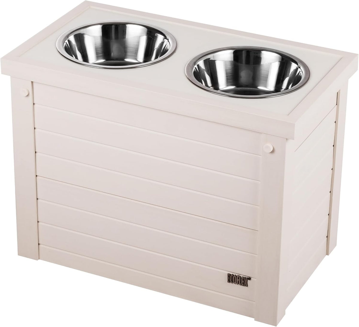 New Age Pet Piedmont Elevated Dog Feeder - Antique White