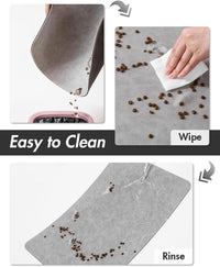 MontVoo-Absorbent Pet Feeding Mat-No Stains Pet Mat for Food - LIGHTGREY / 17"x28" - image 3