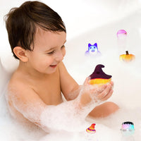 JoFAN 6 pack Halloween light up bath toys with bat, pumpkin, ghost, mummy and witch - view 6