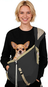 Dog Carrier Sling, Dog Carriers for Small Dogs Up to 20lbs - Black