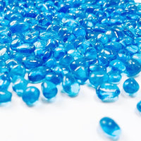 0.88LB Blue Fish Tank Gravel Aquarium Glass Stones Sea Glass Pebbles Aquarium Gravel Rocks Fish Tank Rocks, Beads Pebbles Rock Sand Glass Gems Stones for Vase Filler Fish Turtle Tank Decoration