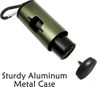 Aluminum Dog Poop Bags Holder with Carabiner Metal Pet Waste Bags - Olive Green / 1 Count (Pack of 1) - image 3
