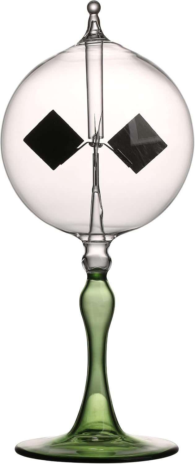 DORAMI large Crookes radiometer, solar light mill in transparent glass - view 2