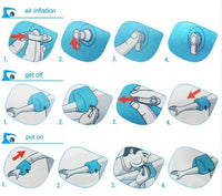 HOMEGOAL inflatable swim arm bands, 3 pairs of blue floaties with double air chambers - view 5
