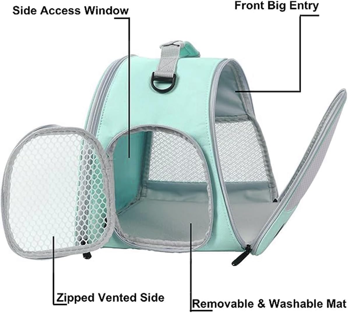 Guinea Pig Carrier Backpack - Green / Upgraded Mesh - image 4