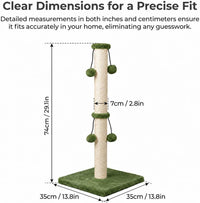 Dimaka 29in Cat Scratching Post - Green / 29 inches for All Cats - image 2