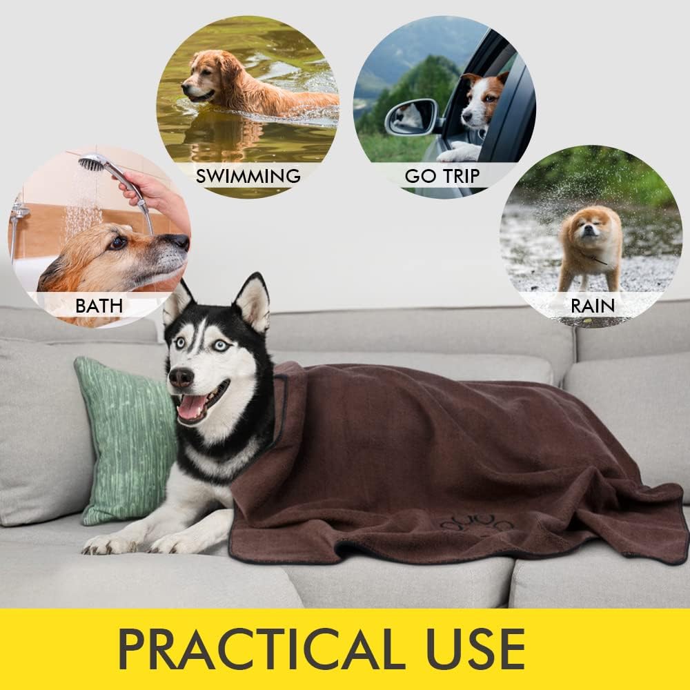 KinHwa Dog Towels for Drying Dogs - 30inchx50inch / Brown - image 4