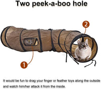 Andiker Cat Tunnel for Indoor Cats - Brown - image 4