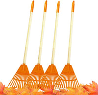CHEERBANK kid rakes, four child size lawn rakes with wooden handles - view 3