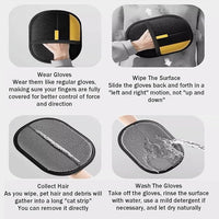 Morphcontainerpet Pet Hair Removal Gloves - Electrostatic Reusable for Cats & Dogs, Furniture, Carpet, Car Seats (1.2 oz)