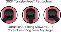 TUG Monochrome 360° Tangle-Free Retractable Dog Leash - Pink / Large, 16 ft - image 2