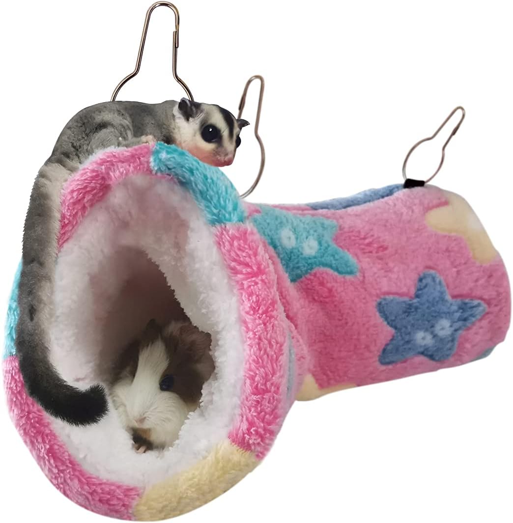 LEFTSTARER Guinea Pig Accessories Sugar Glider Cage Accessories - pink-star / Star