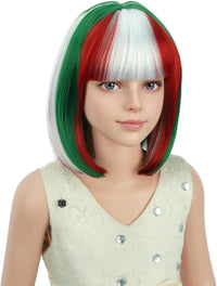 PATTNIUM kids dark blue short bob wig, synthetic with adjustable cap - view 36