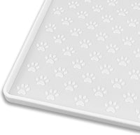 Pet Placemat for Dog and Cat - 18"L x 12"W / White
