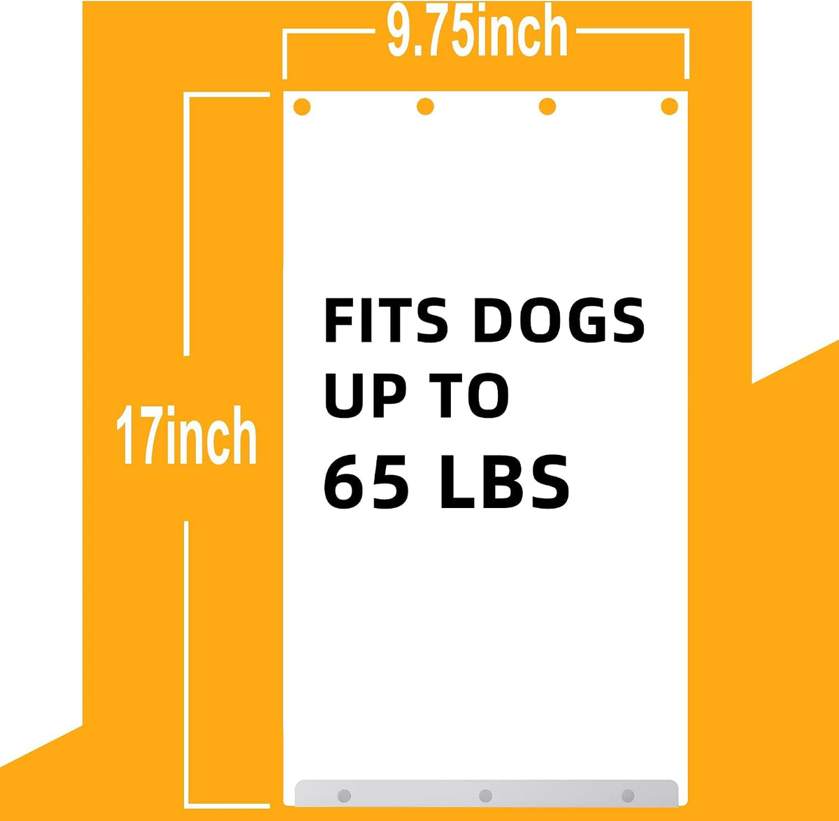2-Pack Extra Large Transparent Dog Door Replacement Flaps Size 9 3/4" - 9.75"x 17" - image 2
