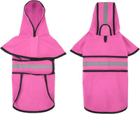HDE Dog Raincoat with Hood & Leash Hole S-XL Dog Rain Jacket Ducks L – Essentials for Dogs - Medium / Pink - image 3