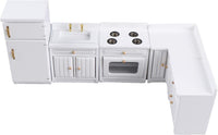 1:12 Scale Dollhouse Kitchen Furniture Set, Fridge, Sink - C - image 3