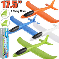 BooTaa 2 Pack Airplane Toys, 17.5" Large Throwing Foam Plane - 4 Airplanes - image 3