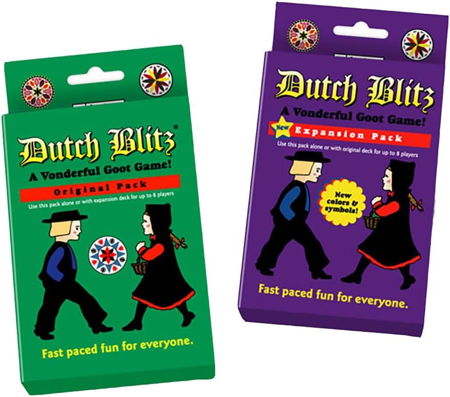 Dutch Blitz Card Game - Original Fast Paced Family Game with 160 Cards – Fun for Kids & Family - Original + Expansion