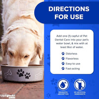 LIQUIDHEALTH Pet Dental Care Water Additive for Dogs & Cats - Fast Acting Pet Bad Breath Freshener, Dog Mouth Wash, Animal Oral Dental Rinse, Plaque & Tartar Teeth Cleaning Solution, USA Made (16 oz)
