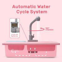 CUTE STONE Color Changing Play Kitchen Sink Toys - Pink - image 3