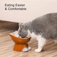 Nihow Ceramic Basic Cat Bowls: 5 Inch Cat Bowl for Food & Water – Essentials for Cats - 6.8 OZ / Brown - image 4