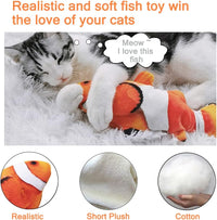 Tocirelo Cat Toys Flopping Fish with Catnip - Clownfish - image 3