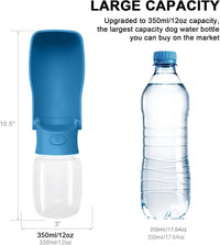 Portable Dog Water Bottle Dispenser [Leak Proof & Foldable] Dog - Dark Blue / 12OZ - image 4