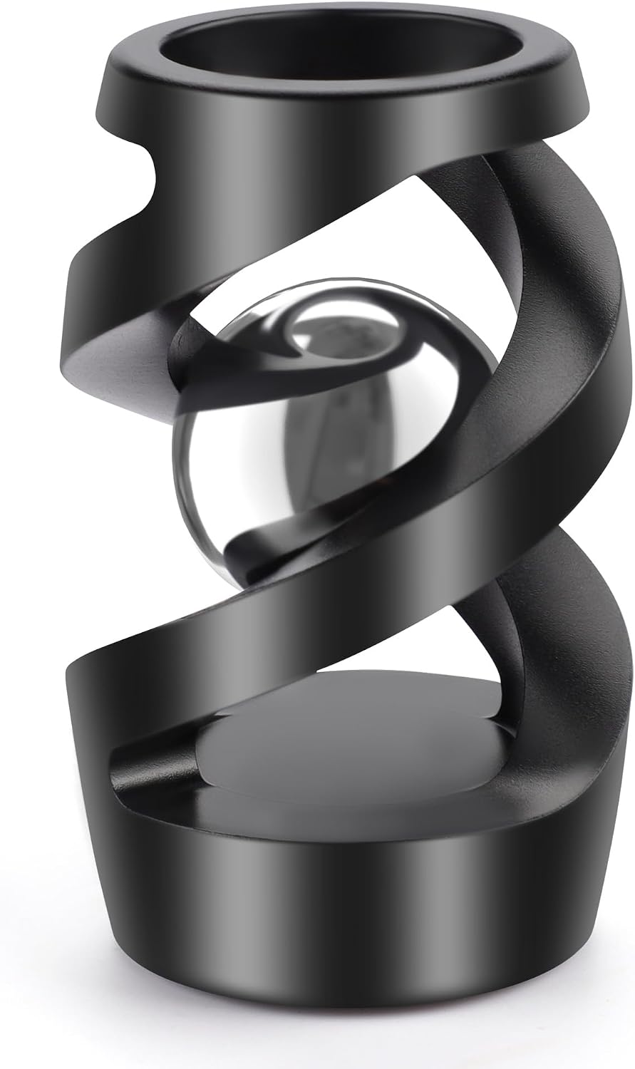DOLASEV kinetic spinning desk toy in CNC machined metal, rose gold - view 3