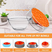 Slow Feeder Dog Bowls Insert - XL / Orange - image 3
