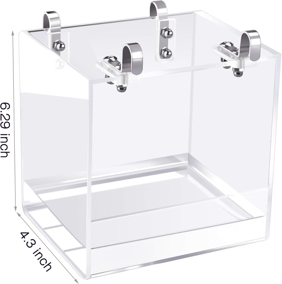 Bird Bath Cage, No-Leakage Bird Bathtub with Hanging Hooks Cage Accessory for Small Bird Parrots - image 2