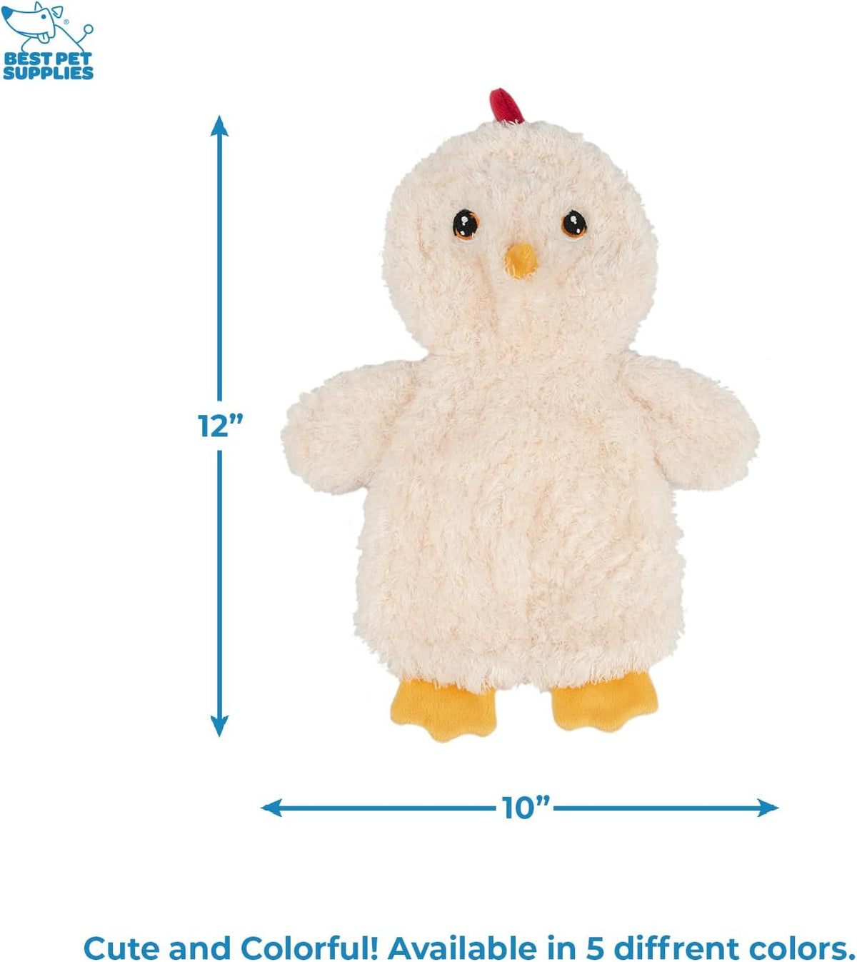 Best Pet Supplies Bunny Buddy Squeaky Plush Dog Toy, Beige - Crinkle Chicken (Cream) / Large - image 3