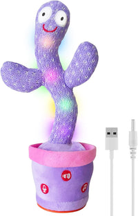 Rechargeable Dancing Talking Cactus Toy - Purple