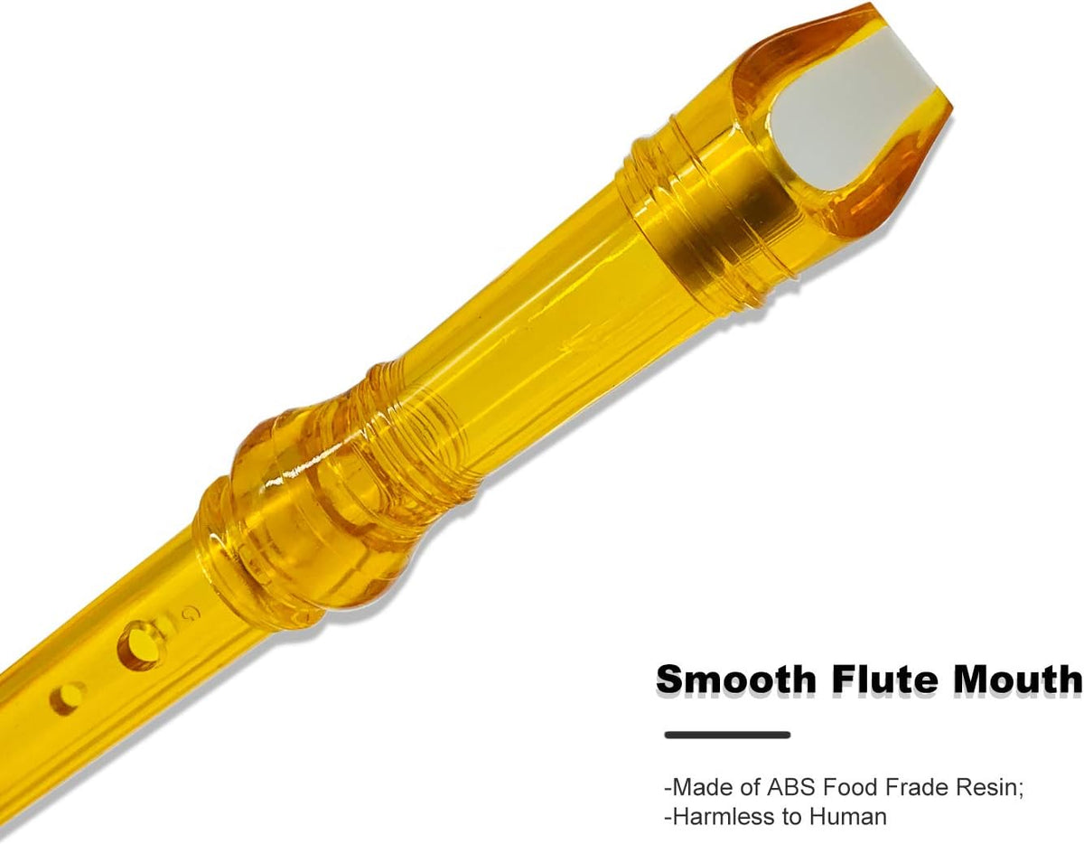 Felt Recorder Case for Soprano, Gray, for Kids – Fun for Kids & Family - Transparent Orange - image 3