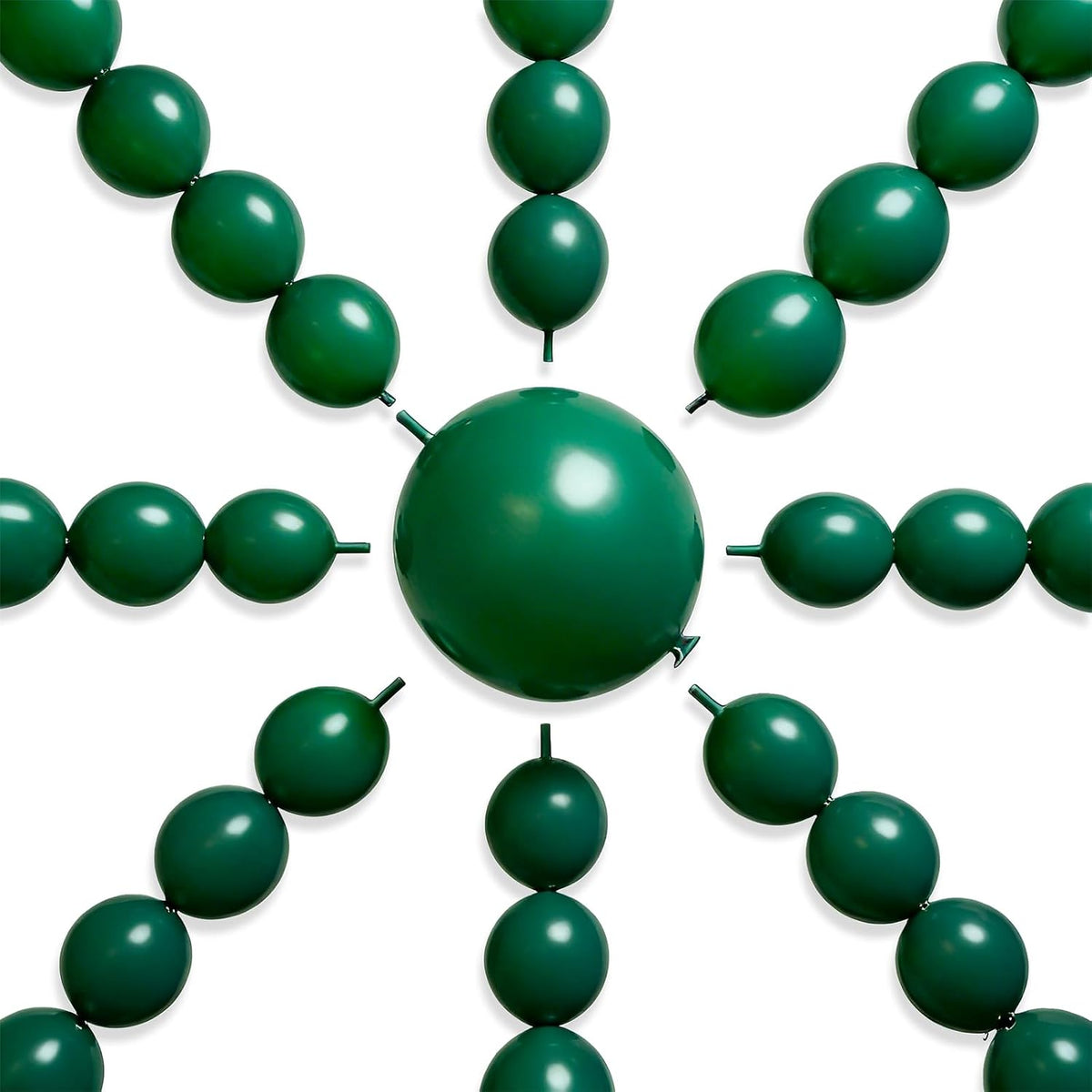 PartyWoo 100 white 6 inch linking balloons for garlands and arches - view 6