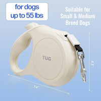 TUG Quest Retractable Dog Leash, 360° Tangle-Free - Cream / Medium - image 2