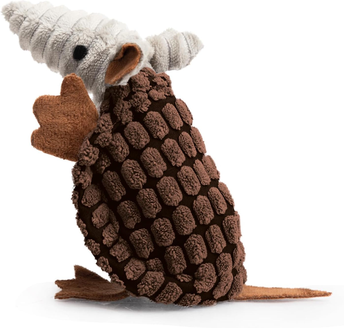 Hollypet Armadillo Squeaky Puppy Dog Toys for Small Medium Dogs - 6 IN / Brown
