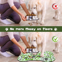 Dog Food Mats for Floors Waterproof - Green / 25.5"L x 17"W - image 3