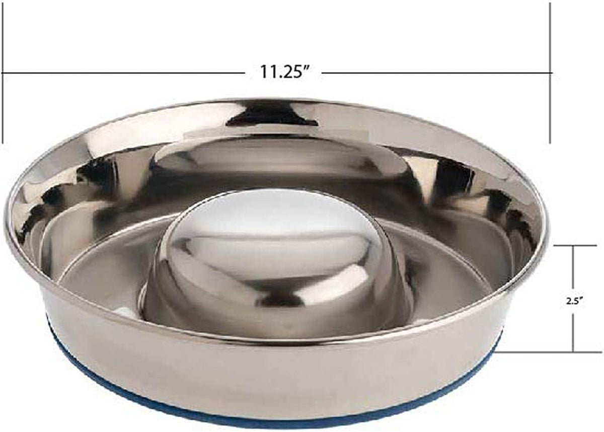 OurPets DuraPet Slow Feed Premium Stainless Steel Bowl Great - Large (6 Cups) - image 4