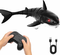 Innofans 2.4 GHz remote control shark toy for kids with LED eyes, in water