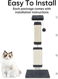 Cat Scratching Post for Indoor Cats - Deep Gray / Scratcher only - image 4