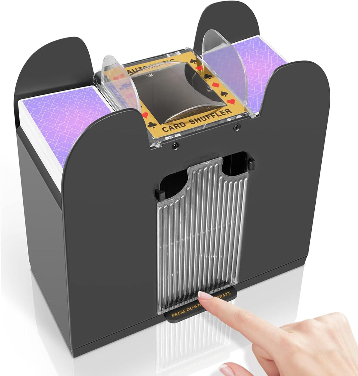 FEIERYA Automatic Card Shuffler 1/2/4/6 Decks – Fun for Kids & Family - 6 Decks