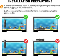 HiTauing Aquarium Heater, 50W/100W/200W/300W/500W Submersible Fish Tank Heater - 50W - image 3