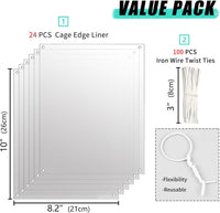 Oncpcare 12 Pack Rabbit Cage Urine Guard 10'' x 8.2'' Pet Plastic - 24pcs - image 2