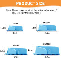 Slow Feeder Dog Bowls Insert - XL / Blue - image 4