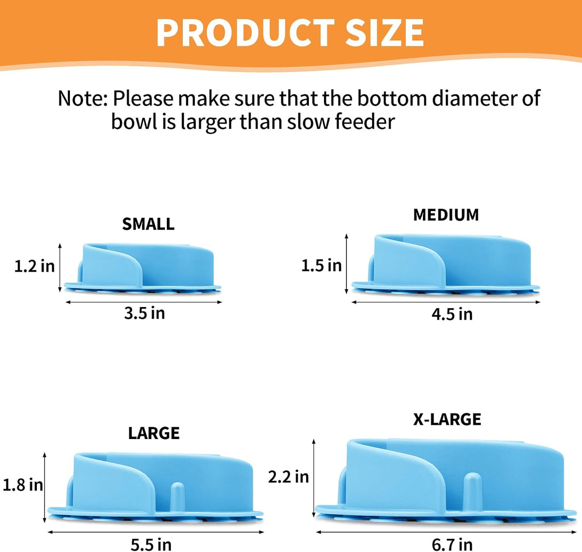 Slow Feeder Dog Bowls Insert - XL / Blue - image 4