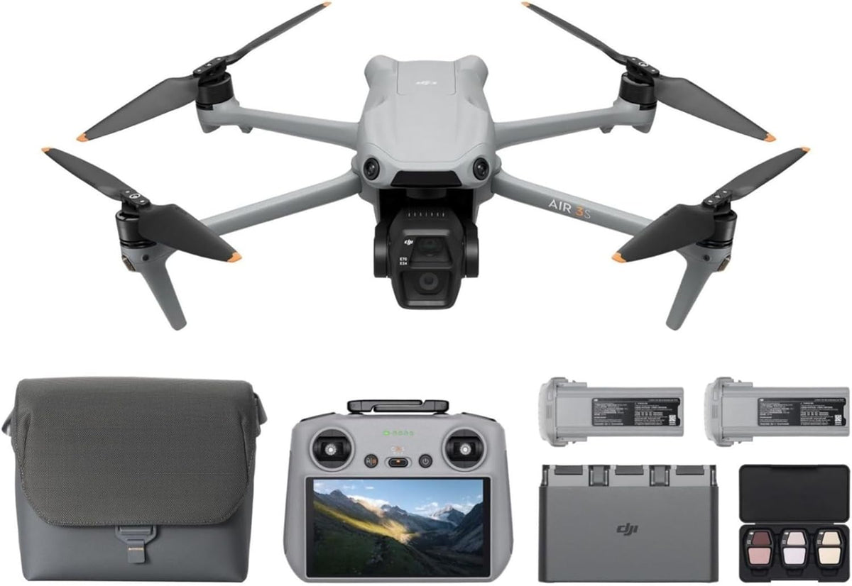 DJI Air 3S Fly More Combo, 4K Drone – Fun for Kids & Family - Air 3S Fly More Combo (RC 2)