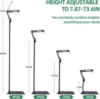 Dual Reptile Lamp Stand, 360°Rotatable Flexible Arms - 15.7-73.6inch - image 3