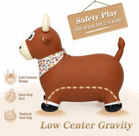 INPANY Bouncy Bull, Cow Hopper for Cowboys, Kid Gifts Toy - Brown Bull - image 4