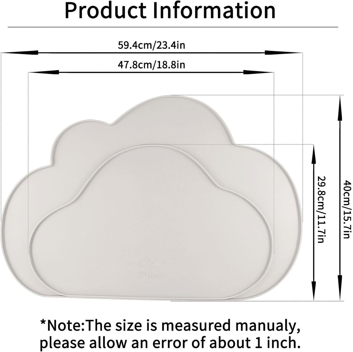 Silicone Pet Placemat for Dogs and Cats - 18.8"L x 11.7"W / Cream - image 2
